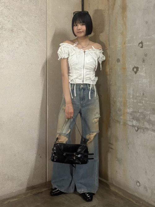 セール】【再入荷】DAMAGE J/W FLARE PT-C ダメージ ジャストウエスト