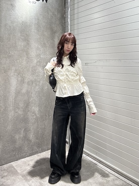 「SLY（スライ）のアイテム（パンツ）」を使った、SLY officialさん（レディース・153cm）の秋コーディネート