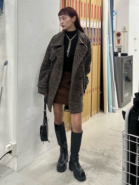 「アイテム（ステンカラーコート）」を使った、SLY officialさん（レディース・162cm）の秋コーディネート