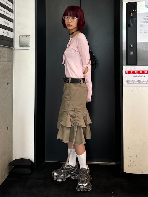 セール】L/W WASHED MIDDLE MARMAID SK ローウエスト ウォッシュ