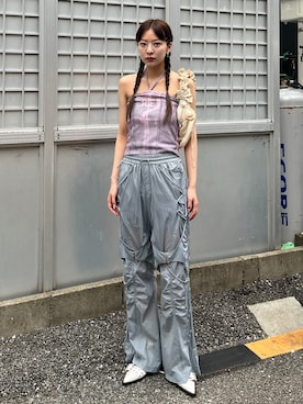 「SLY（スライ）のアイテム（パンツ）」を使った、SLY officialさん（レディース・167cm）の夏コーディネート
