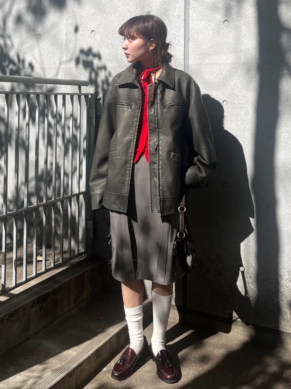 VINTAGE BOXY F/LEATHER JK ヴィンテージ ボキシー フェイクレザー
