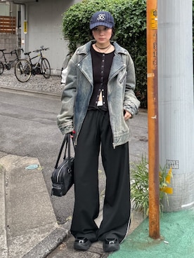 「アイテム（ブルゾン）」を使った、SLY officialさん（レディース・163cm）の秋コーディネート