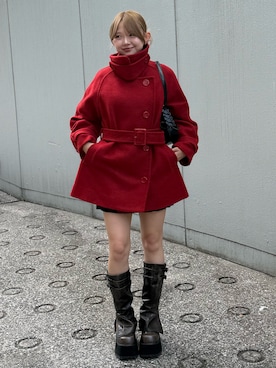 「アイテム（ステンカラーコート）」を使った、SLY officialさん（レディース・158cm）の秋コーディネート