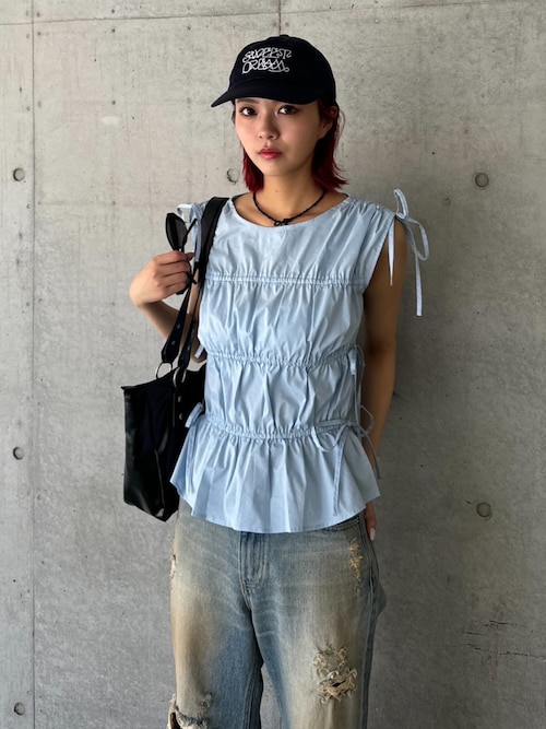 セール】GATHER RIBBON WOVEN BL ギャザーリボン ウーブン