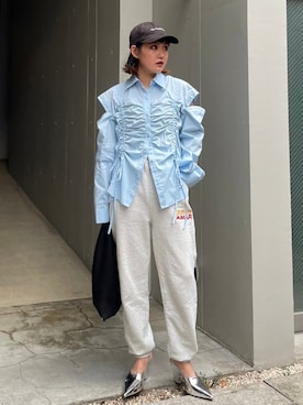 「THROW by SLY（スローバイスライ）のアイテム（シューズ）」を使った、SLY officialさん（レディース・161cm）の冬コーディネート