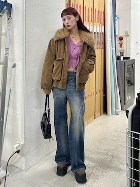 「SLY（スライ）のアイテム」を使った、SLY officialさん（レディース・162cm）の秋コーディネート