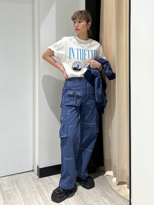 SLY 2024SS ミリタリー カーゴパンツ グレー S 公式】SLYのグレー