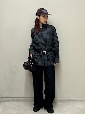 「SLY（スライ）のアイテム（パンツ）」を使った、SLY officialさん（レディース・157cm）の秋コーディネート
