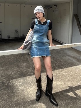 「アイテム（バックパック/リュック、シルバー系）」を使った、SLY officialさん（レディース・158cm）の夏コーディネート