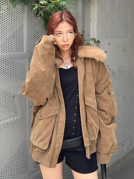 「秋服」｜「アイテム（ブルゾン）」を使った、SLY officialさん（レディース・152cm）の秋コーディネート