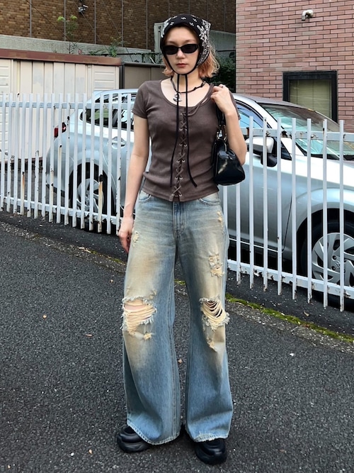 セール】【再入荷】DAMAGE J/W FLARE PT-C ダメージ ジャストウエスト