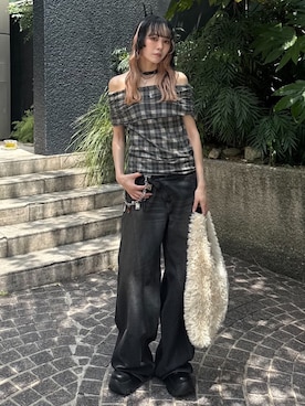 「アイテム（チャーム）」を使った、SLY officialさん（レディース・160cm）の夏コーディネート