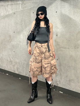 「SLY（スライ）のアイテム（パンツ）」を使った、SLY officialさん（レディース・153cm）の夏コーディネート