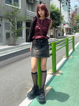 「アイテム（デニムスカート）」を使った、SLY officialさん（レディース・164cm）の夏コーディネート