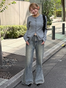 HEART CROCHET KNIT TOPS ハート ボタン クロシェニット トップス