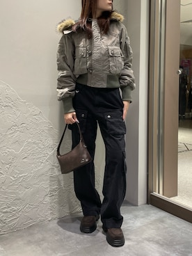 「SLY（スライ）のアイテム（ブルゾン）」を使った、SLY officialさん（レディース・164cm）の秋コーディネート