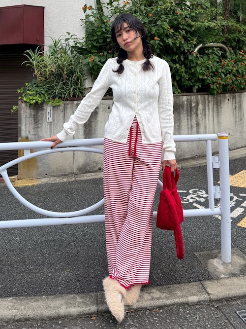 セール】BORDER KNIT RELAX PT ボーダー ニット リラックスパンツ 秋服