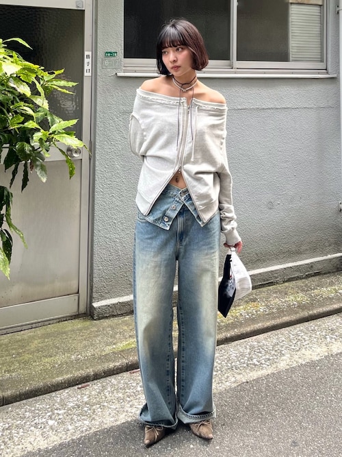 SLY オフショルダー ジッパー付き スウェット新品未使用タグ付き 公式】SLYのオフショルダー|トップス(Tシャツ・カットソー(長袖