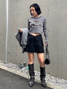 「SLY（スライ）のアイテム（ブーツ）」を使った、SLY officialさん（レディース・158cm）の秋コーディネート