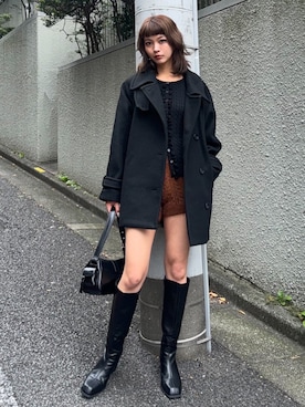 「アイテム（ステンカラーコート）」を使った、SLY officialさん（レディース・164cm）の秋コーディネート
