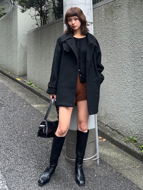 セール】STAND NECK MIDI COAT スタンドネック ミディコート 秋服 冬服