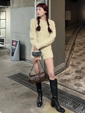 「アイテム（シュシュ）」を使った、SLY officialさん（レディース・162cm）の秋コーディネート