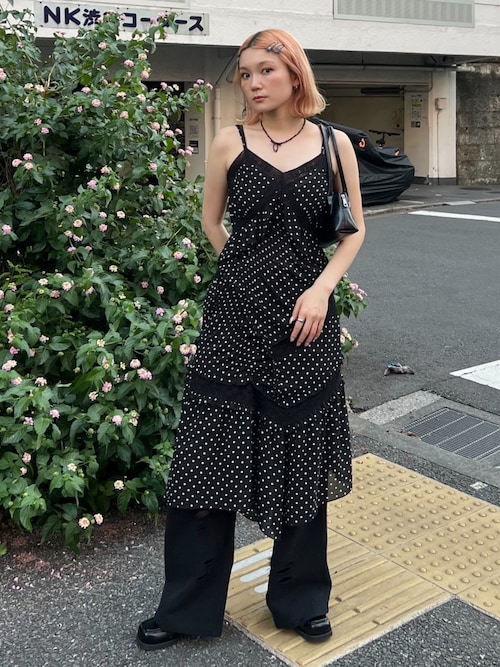 セール】SHEER SQUEEZE CAMI DRESS シアー スクウィーズ キャミドレス