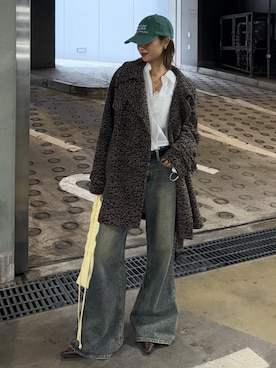 「秋服コーデ」｜「アイテム（ステンカラーコート）」を使った、SLY officialさん（レディース・167cm）の秋コーディネート