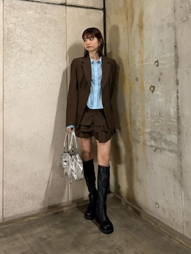 「SLY（スライ）のアイテム（トップス）」を使った、SLY officialさん（レディース・163cm）の春コーディネート