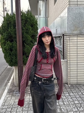 「SLY（スライ）のアイテム（パンツ）」を使った、SLY officialさん（レディース・160cm）の春コーディネート