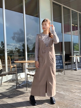 「prose verse（プロズヴェール）のアイテム（ジャンパースカート）」を使った、Mayumiさん（レディース・162cm）の秋コーディネート