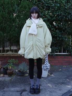 「LASTFRAME（ラストフレーム）のアイテム」を使った、小山モモさん（レディース・167cm）の冬コーディネート