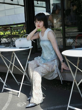 「MAISON SPECIAL（メゾンスペシャル）のアイテム」を使った、小山モモさん（レディース・167cm）の夏コーディネート