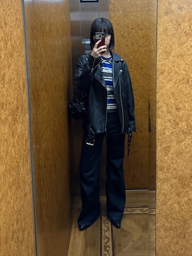 「marimekko（マリメッコ）のアイテム」を使った、小山モモさん（レディース・167cm）の春コーディネート