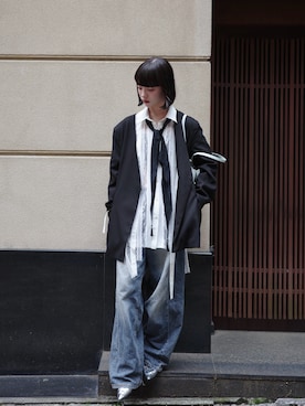 「sahara（サハラ）のアイテム」を使った、小山モモさん（レディース・167cm）の春コーディネート