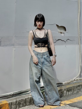 「fragment design（フラグメントデザイン）のアイテム」を使った、小山モモさん（レディース・167cm）の夏コーディネート