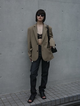 「FETICO（フェティコ）のアイテム」を使った、小山モモさん（レディース・167cm）の春コーディネート