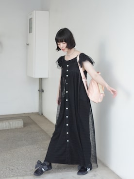 「アイテム（ワンピース/ドレス）」を使った、小山モモさん（レディース・167cm）の夏コーディネート