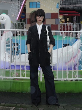 「MOUSSY（マウジー）のアイテム」を使った、小山モモさん（レディース・167cm）の夏コーディネート