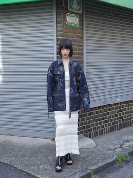 「夏ルックで気分アップ」｜「アイテム（ジャケット/アウター）」を使った、小山モモさん（レディース・167cm）の夏コーディネート