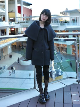 「FETICO（フェティコ）のアイテム」を使った、小山モモさん（レディース・167cm）の冬コーディネート