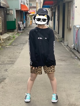 「WEGO（ウィゴー）のアイテム（帽子）」を使った、あいうえおさん（レディース・151cm）の春コーディネート