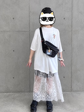 「しまむら（シマムラ）のアイテム（トップス）」を使った、あいうえおさん（レディース・151cm）の秋コーディネート