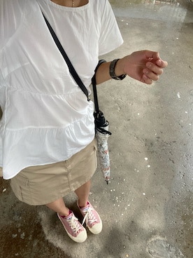 「hot」｜MadMag Yan🐽さん（レディース・157cm）の夏コーディネート