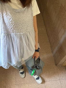 「clear（クリア）のアイテム」を使った、MadMag Yan🐽さん（レディース・157cm）の夏コーディネート