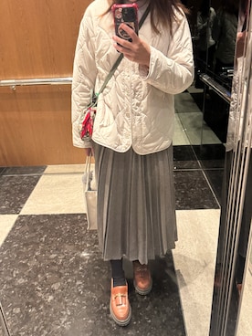 「LONGCHAMP（ロンシャン）のアイテム」を使った、MadMag Yan🐽さん（レディース・157cm）の冬コーディネート