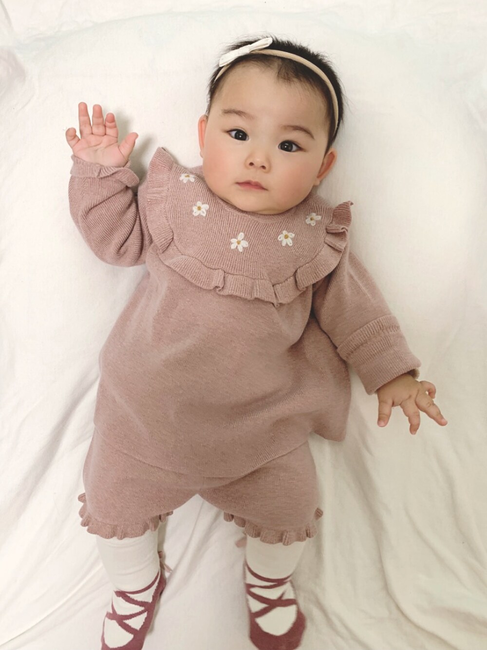 petit main（プティマイン）の「花刺しゅうチュニックセットアップ