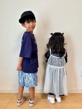 「BREEZE（ブリーズ）のアイテム（ワンピース/ドレス）」を使った、shunさん（キッズ・110cm）の夏コーディネート