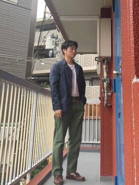 「Hanes」｜「アイテム（ジャケット/アウター）」を使った、ハンギョルさん（メンズ・177cm）の秋コーディネート
